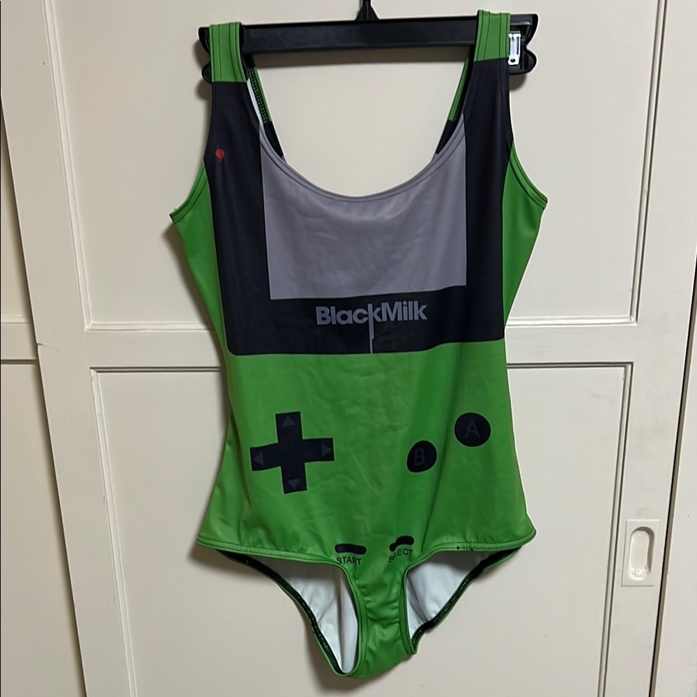 BlackMilk Retro Green and Black Gameboy Swimsuit